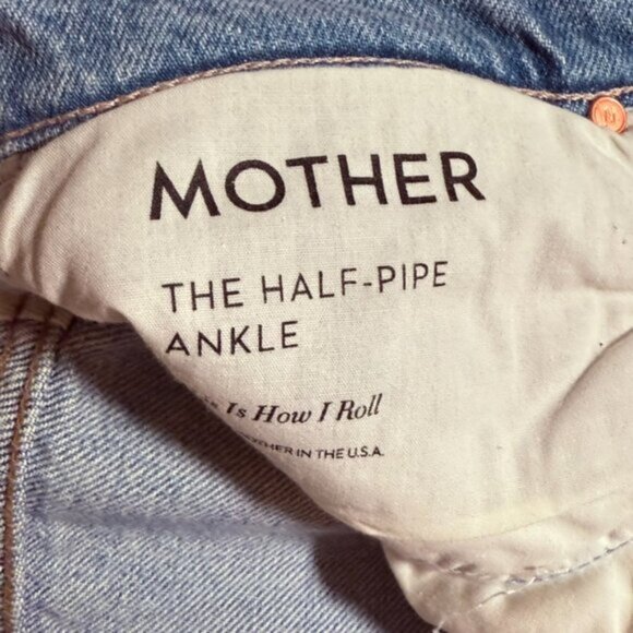 Mother Superior Denim Half Pipe Ankle Barrel Jeans Boho Wide Leg Sz 29 Light NWT - Picture 7 of 15